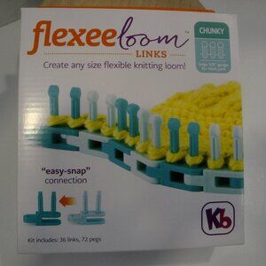 Authentic Knitting Board Flexee Chunky Loom Links, Teal & Turquoise 36 P…